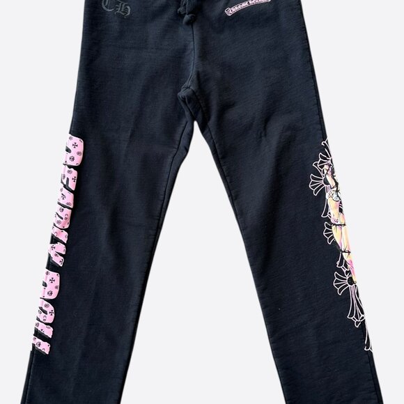 Chrome Hearts Black & Pink Deadly Doll Sweatpants - Picture 1 of 6
